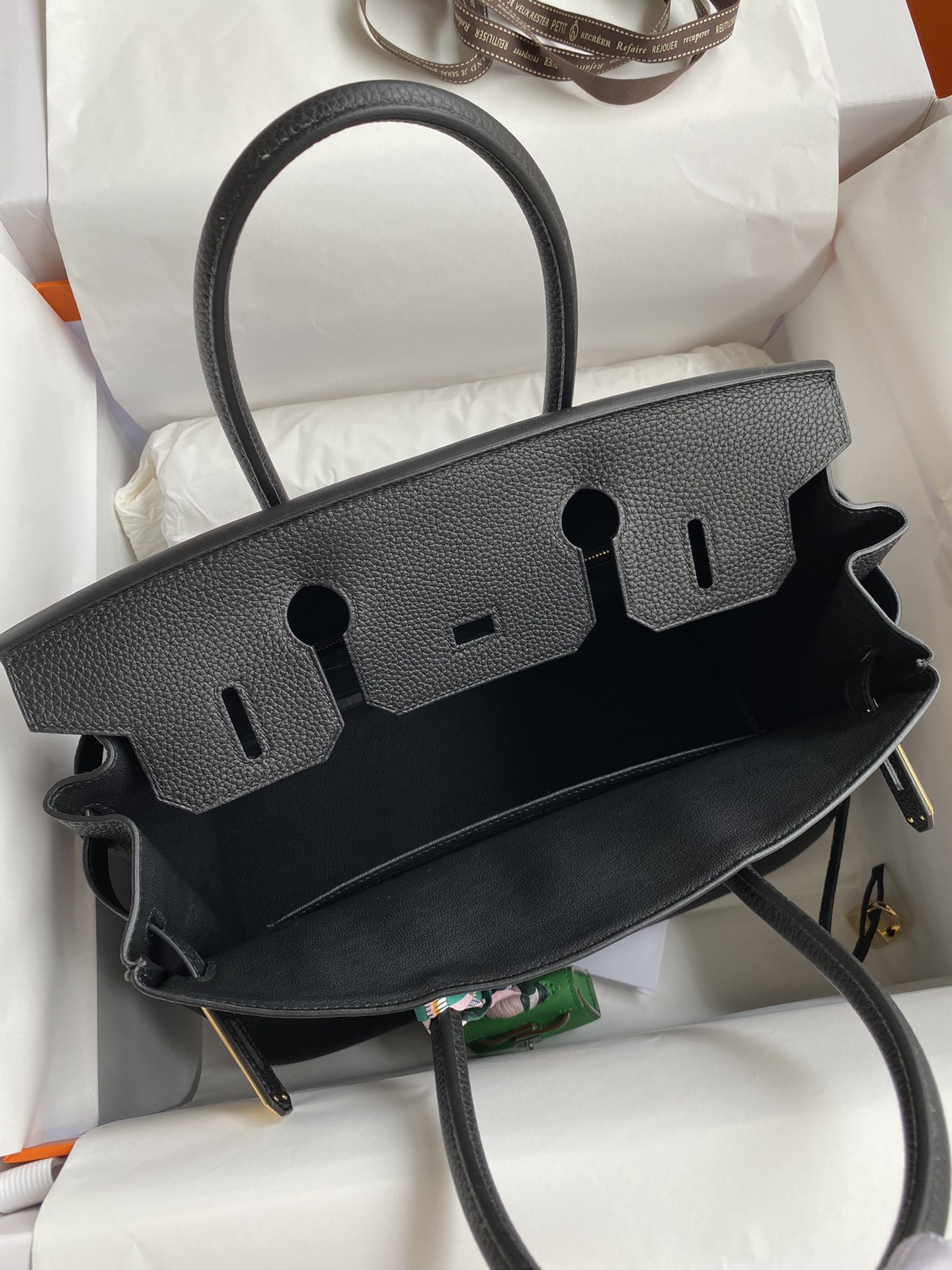 Hermes Birkin 30CM Togo Leather Handbag Black